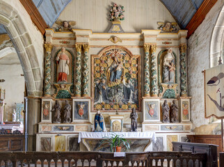 Enclos paroissial de Plounéour-Menez dans le département du Finistère - Bretagne