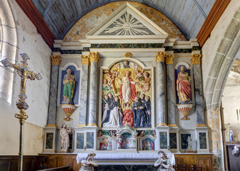 Enclos paroissial de Plounéour-Menez dans le département du Finistère - Bretagne