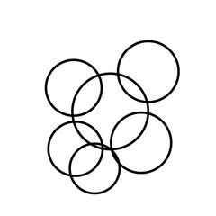  overlapping circular bubble rings