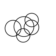  overlapping circular bubble rings