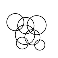 overlapping circular bubble rings