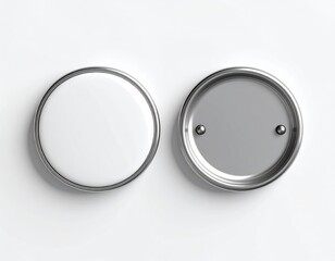 Badge on white background 3D rendering