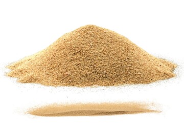  Heap of fine dry sand isolated on a white background