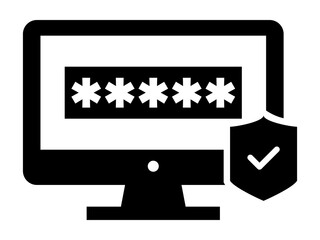 Cyber Security Icon with Data Protection and Network Safety Symbol Vector Illustration