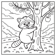Autumn Animals Coloring Pages