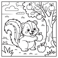 Autumn Animals Coloring Pages