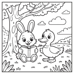 Autumn Animals Coloring Pages