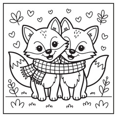 Autumn Animals Coloring Pages