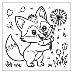 Autumn Animals Coloring Pages