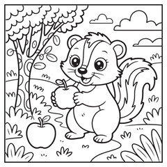 Autumn Animals Coloring Pages