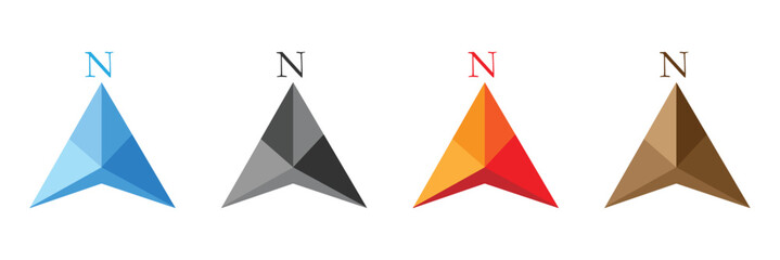 Ofvs705 Outline Filled Vector Sign Of vs - north arrow vector icon . n direction sign . isolated transparent . outline and filled version . AI 10 / EPS / PNG . g12051 . EPS 10 .