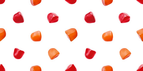 Fruit Jelly Candy Drops Seamless Pattern