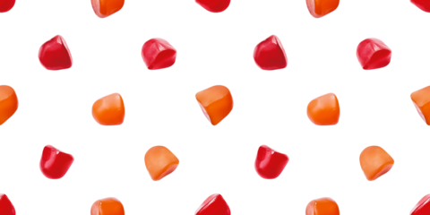 Fruit Jelly Candy Drops Seamless Pattern