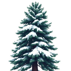 Fototapeta premium Snowy pine tree