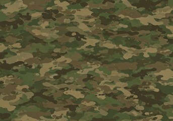 Fototapeta premium Seamless pattern abstract military or hunting camouflage background beige,dark green and white gray illustration repeat