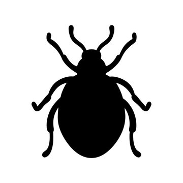 black tick silhouette on white background clip art preview