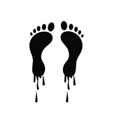 Men Footprint Vecter illustartion Silhoute design