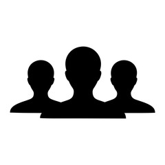 Silhouette of a Group of People, Representing Community or Team Concept