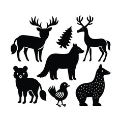 woodland-animals-vector-set--.eps