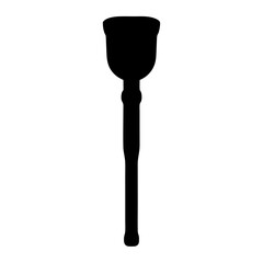 Silhouette of a Plunger Tool Used for Plumbing and Drain Cleaning