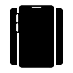 Modern Smartphone Illustration with Minimalist Design and Black and White Aesthetics