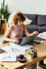 Freelancer thrives creatively from a cozy, bright home apartment