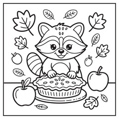 Autumn Animals Coloring Pages