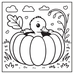 Autumn Animals Coloring Pages