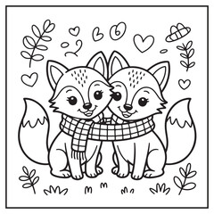 Autumn Animals Coloring Pages