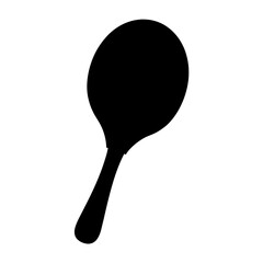 Silhouette of a Table Tennis Paddle or Racquet with a Circular Head