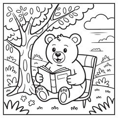 Autumn Animals Coloring Pages