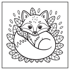 Autumn Animals Coloring Pages