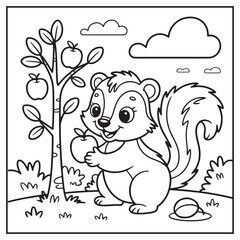 Autumn Animals Coloring Pages