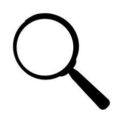 Magnifying glass in black and white suggesting a detailed investigation or search