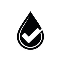 Water Drop Approved Checkmark Icon. Symbolizing Certification, Validation, and Quality Assurance in Pure Liquid Form