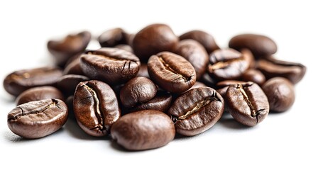 Obraz premium Close-up shot of coffee beans