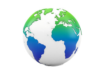 Fototapeta premium Planet Earth globe continents oceans isolated on a transparent background world