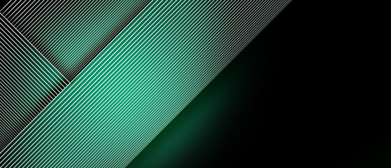 green and white abstract futuristic modern neon banner with shape line