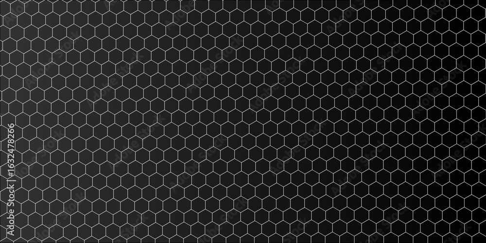Poster a futuristic abstract design with a color gradient of black, dark blue, and petrol, contrasted by ne