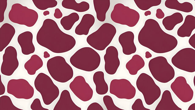 Elegant Cherry & White Giraffe Print Pattern – Trendy Animal Skin Texture, Fashion Background, Exotic Safari Design for Wallpaper, Fabric, Wrapping Paper