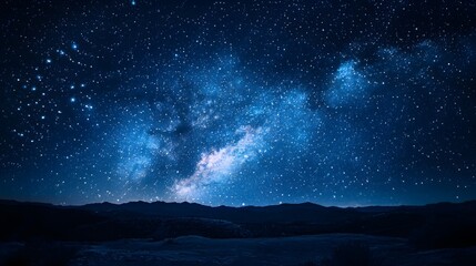 Fototapeta premium Starry night sky captured with professional dslr