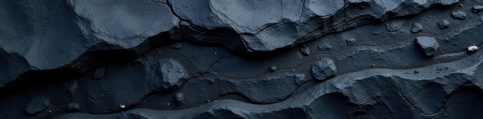 Dark, layered black shale Ideal for geology, mining, landscaping , texture, material