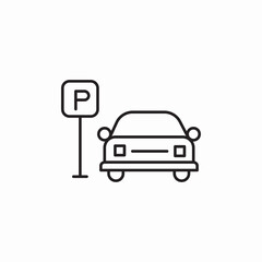 car parking icon sign vector