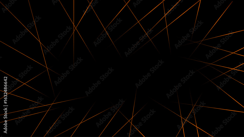 Aufkleber random geometric line pattern on a black backdrop background. random line low poly pattern. abstract