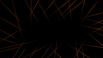Random geometric line pattern on a black backdrop background. Random line low poly pattern. abstract seamless line vector. Random chaotic lines abstract geometric patterns of modern design.