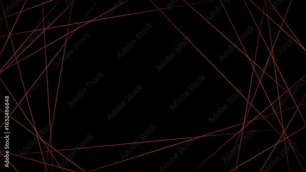 Aufkleber random geometric line pattern on a black backdrop background. random line low poly pattern. abstract