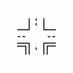 crossroads traffic icon sign vector