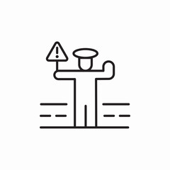 policeman traffic icon sign vector