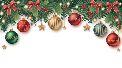 Christmas Garland with Ornaments.