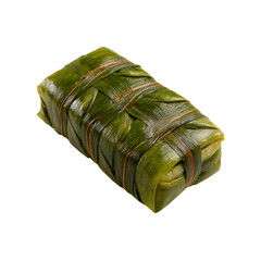 Steamed Sticky Rice in Pandan Leaves - Traditional Southeast Asian Cuisine